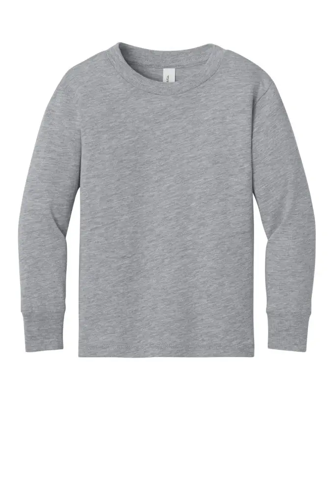 Bella+Canvas Toddler Long Sleeve, Athletic Heather