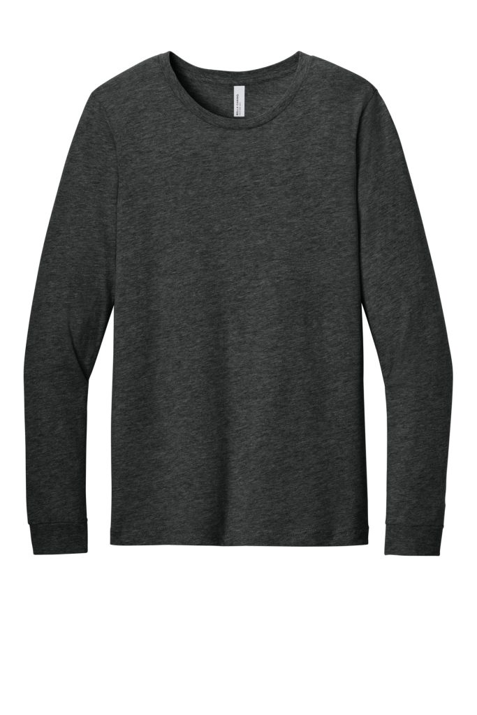Bella+Canvas Unisex Long Sleeve, Dark Grey Heather