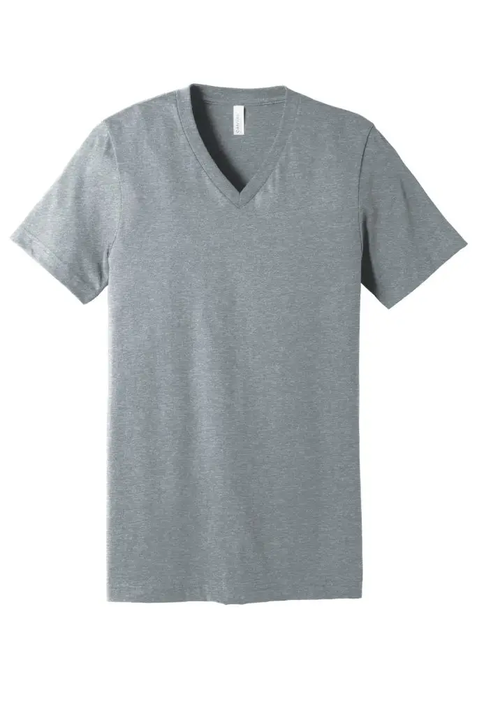 Bella+Canvas Unisex V-Neck, Athletic Heather