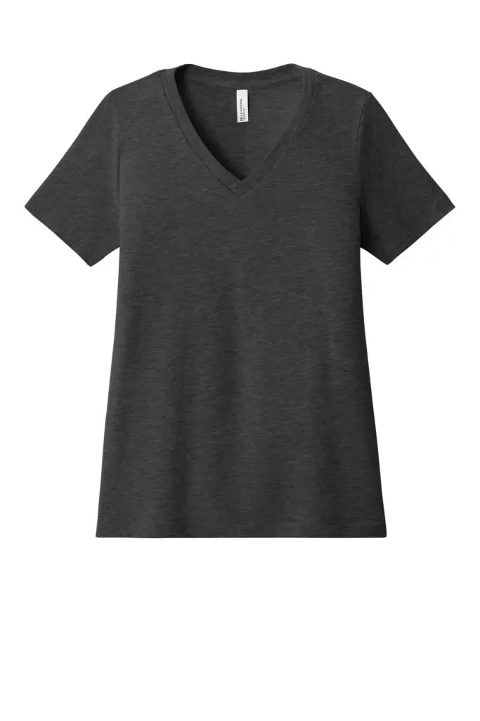 Bella+Canvas Women V-Neck, Dark Grey Heather