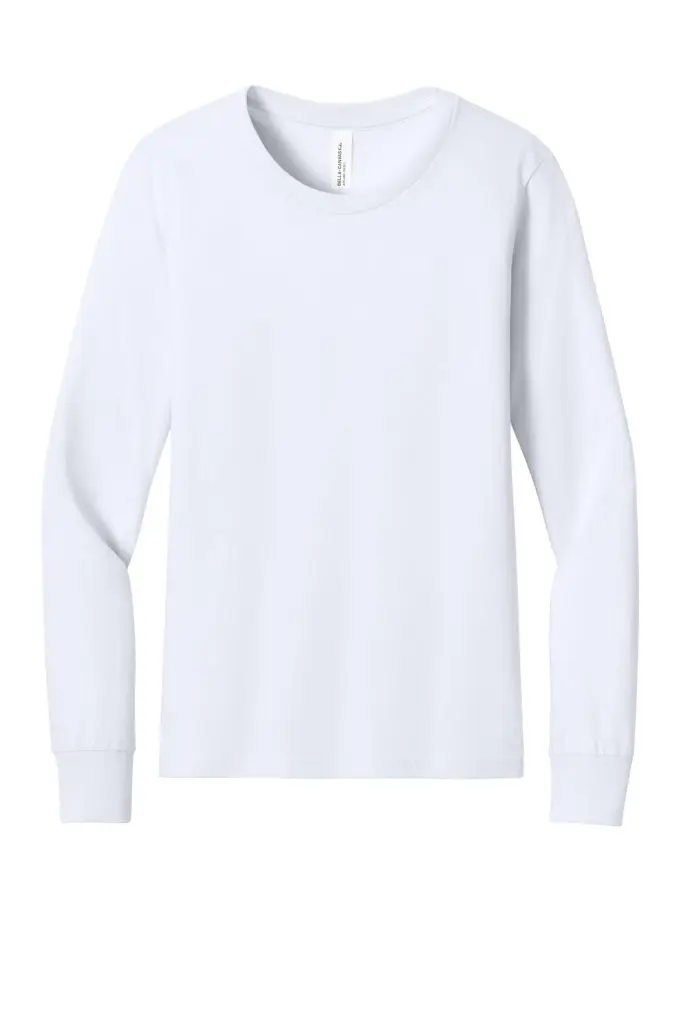 Bella+Canvas Youth Long Sleeve, White