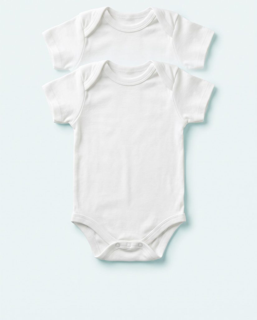 White baby bodysuits