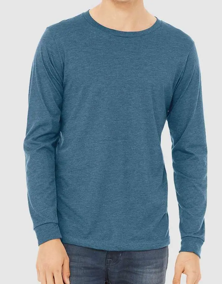 Unisex Long Sleeve, Heather Deep Teal