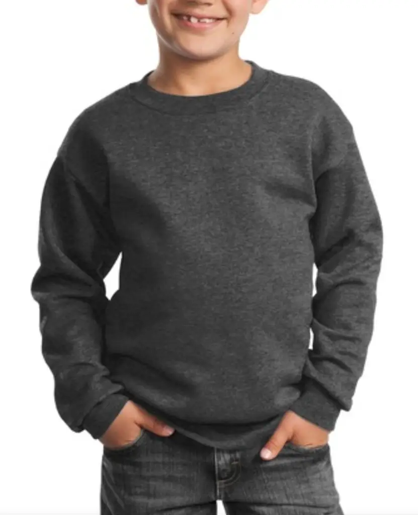 Youth Sweatshirt, Dark Heather